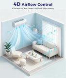 17000 BTU Mini Split AC/Heating System - Pre-charged Split Air Conditioner with Heat Pump, 17 SEER2, 230V Energy Efficient