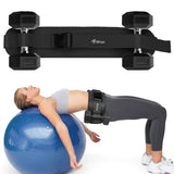 Hip Thrust Belt - Dumbbell Hip Thrust Belt - Premium Leather Thickened & Widen, Comfortable (Black)