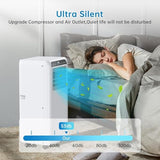 8000 BTU Portable Air Conditioner - 3-In-1 Cooling, Dehumidifying & Fan, Low Noise 54dB and Easy Mobility, Smart Control, Air Quality Enhancement for Home & Office