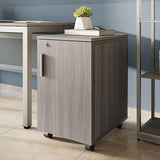 NBF Mobile File Cabinet Office Storage Pedestal with Locking Drawer, Tan