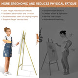 56" Gold Easel Stand for Sign, Heavy Duty Display Easel with Adjustable Chain
