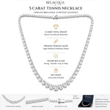 Belacqua 16 to 20 Inches Lab Grown Diamond Graduated Riviera Tennis Necklace