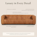Poly & BARK Canale 99” Sofa – Modern 3-Seater Couch for Living Rooms – Performance Fabric Upholstery