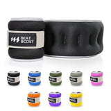 BeatBoost Ankle Wrist Weights for Women Men A Pair of 3 Lbs Arm Leg Weight Set with Adjustable Straps for Walking Pilates Exercise Workout Gym Aerobics Black