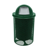 COATEDOUTDOORFURNITURE 32-Gal Trash Can, Green, Dome Lid