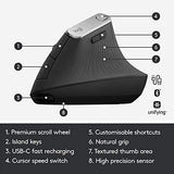 Vertical Wireless Mouse – Ergonomic Design Reduces Muscle Strain, Graphite Logitech