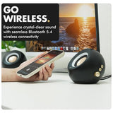 Bluetooth, Aux, and USB Speakers with RGB Lighting for Desk Top, Laptops, Tablet