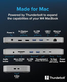 Plugable Thunderbolt 4 Dock for M4/M5 MacBook Air & Pro: 100W Charging Driverless Laptop Docking Station with 4K HDMI Dual Monitor or Single 6K