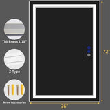72"x36" LED Bathroom Mirror with Lights,Anti-Fog,3 Color Modes
