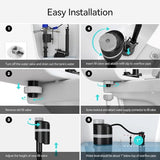 R&T A1350 Quiet Toilet Fill Valve Toilet Universal Tank Parts Replacement, Fast Stop Toilet Leaks and Noisy, Height Adjustable, Easy to Install No Plumber Required