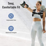 Zeerun Weighted Vest for Women & Men with Reflective Stripe and Adjustable Buckle, Comfortable & Durable Rucking Vest for Walking, Running & Strength Training, 10LBS-Black