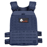 Wolf Tactical Adjustable Weighted Vest for Men & Women - Rucking, Workout, Running, Walking & CrossFit Weight Vest for Strength Training & Fitness (Blue)