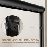 Sliding Bathtub Shower Door, 56-60" W x 57" H Glass Shower Door, Matte Black Aluminum Frame with Stainless Steel Towel Bar