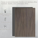 Modern L Shaped Executive Desk with Drawers & Dual Storage Cabinets