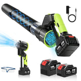 Opuliv Leaf Blower Cordless, 2in1 Electric Cordless Leaf Blower w/ 2 Batteries & Charger, 4 Wind Speed, 2 Handheld Modes, 4.0/5.0AH Battery, Lightweight Blowers