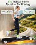 Walking Pad with Incline, Akluer Incline Treadmills for Home, 2.5 HP Under Desk Treadmill Small with Remote Control, Walking Pad Small Treadmill with LED Display