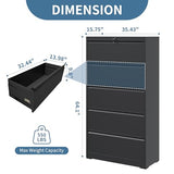 Metal Lateral File Cabinets for Home Office,Steel Wide Filing Organization Storage Cabinets for Hanging Files