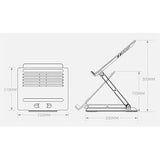 Laptop Stand Riser Height Adjustable Aluminum Foldable Tablet Stand
