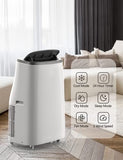 PrecisionAuto Portable Air Conditioner 14000 BTU, 3-in-1 AC Unit with Fan & Dehumidifier - Quiet Cooling for Rooms up to 750 Sq. Ft - LED Display, Remote, 24H Timer, Energy Efficient, Window Kit.