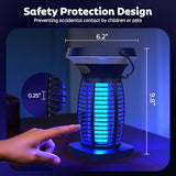 OnBeam Solar Bug Zapper Outdoor, Mosquito Zapper Outdoor Waterproof Electric Fly Zapper Rechargeable Mosquito Killer with Solar Panel, 4200V Fly Trap Indoor for Home Backyard, Patio, Garden, Camping