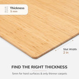 Anji Mountain Office Chairmat Thickest & Sturdy Bamboo Chairmats Highly Premium Quality Anti-Slip Heavy Duty for Multi-Purpose