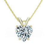 .25ct to 5.00 Carat Round Brilliant Solitaire Lab-Grown Diamond Solitaire Pendant Necklace