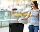 23 Gallon Slim Trash Can - Open Top 3 Pack Slender Commercial Garbage Bin - Heavy Duty Plastic for Homes