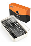 MAD SHARK 2-in-1 Detachable Knife Block & Silverware Organizer, Drawer Knife Holder for 10 Knives, BPA-Free, Blade-Safe Slots, No Knives