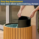 22 Gallon Round Outdoor Two-Stream Trash Can Recycling Bin