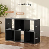 LUCKLIFE 6-Cube Storage Organizer, Stackable Modular Bookcase Shelf