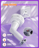 Lichffy 6-in-1 Cordless Electric Spin Scrubber with Long Handle