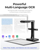 Professional Book Scanner, 38MP Document Camera, Laser Curve-Flatten, USB High Speed Document Scanner