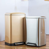 Trash Bin Super Large Capacity Stainless Steel Foot-Operated Trash can Office