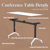 1pack,47in, Conference Table, Folding Meeting Table with Wheels,Modular Conference Room Tables