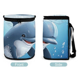 YHNNH Car Trash Can Baby Dolphin Car Trash Bag with Cover and Waterproof Bin for Cars