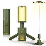 Telescopic Camping Lights Rechargeable 14000 mAh Led Multifunction Magnetic Lanterns Job Site Lighting Cordless Dimmable Camping Tent Lamp Portable Power Supply 6000LM IPX5 Waterproof (Green)