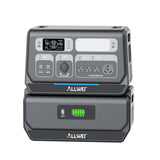 ALLWEI 2400W Portable Power Station with B200 PRO Expansion Battery, 4096Wh LiFePO4, 3600W Super Power Mode, 1500W AC Charging & 1200W Solar Charging Generator for Camping Home Outdoor Emergency
