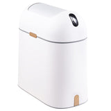 ELPHECO Bathroom Trash Can with lid 2.5 Gallon, Motion Sensor, White Golden