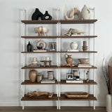 Nathan James Theo 6-Shelf Tall Bookcase, Wall Mount Bookshelf