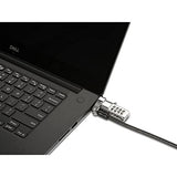 Universal 3-in-1 Combination Laptop Lock - Preset - Carbon Steel, Plastic - 6 ft - for Notebook