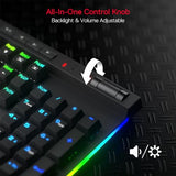 Redragon K580 PRO Wireless RGB Gaming Keyboard, 3-Modes 104 Keys Mechanical Keyboard w/Hot-Swap Socket