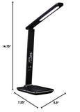 OttLite Renew LED Desk Lamp with USB Charging Port, Black