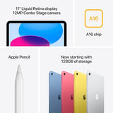 Apple iPad 11-inch: A16 chip, 11-inch Model, Liquid Retina Display, 128GB, Wi-Fi 6