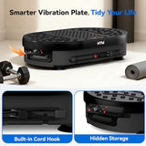 HTM Vibration Plate Exercise Machine with 120 Speed Levels, 9 Program Modes and Remote Control - 15 Min Timer, 300 lbs Capacity Vibrate Stand Shake Board