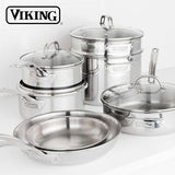 Viking Artisan 3-Ply Stainless Steel 11-Piece Cookware Set