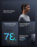 Open-Ear Bluetooth Computer Headset, Noise Cancelling Mic + Mute Button, USB-A Dongle Compatible with PC SHOKZ