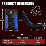 GTPLAYER Floor Rocker Gaming Chair – Adjustable Angle Limiter, Ultra Lightweight Ergonomic Floor Rocking Game Seat for Gaming and Lounging, Blue