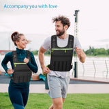 Adjustable Weighted Vest 2-18 LB, Soft and Washable to Keep Clean after Workout, Large Size Weighted Vest for Men and Women with Shoulder Pad, Chest Pocket for Phone and Keys