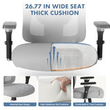 DUMOS Big and Tall Office Desk Chair with Lumbar Support, 500lbs Heavy Duty