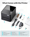 Industrial Thermal Label Printer, 6IPS High-Speed 4.4'' Max Width, USB/Ethernet